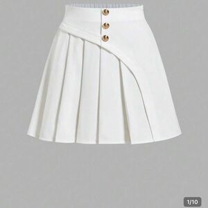 SHEIN Cream A-Line Mini Skirt